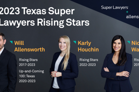 Image about <strong>Allensworth Attorneys Named to 2023 Texas Rising Sta