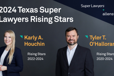 Image about Karly Houchin and Tyler O’Halloran Honored as Super Lawyer