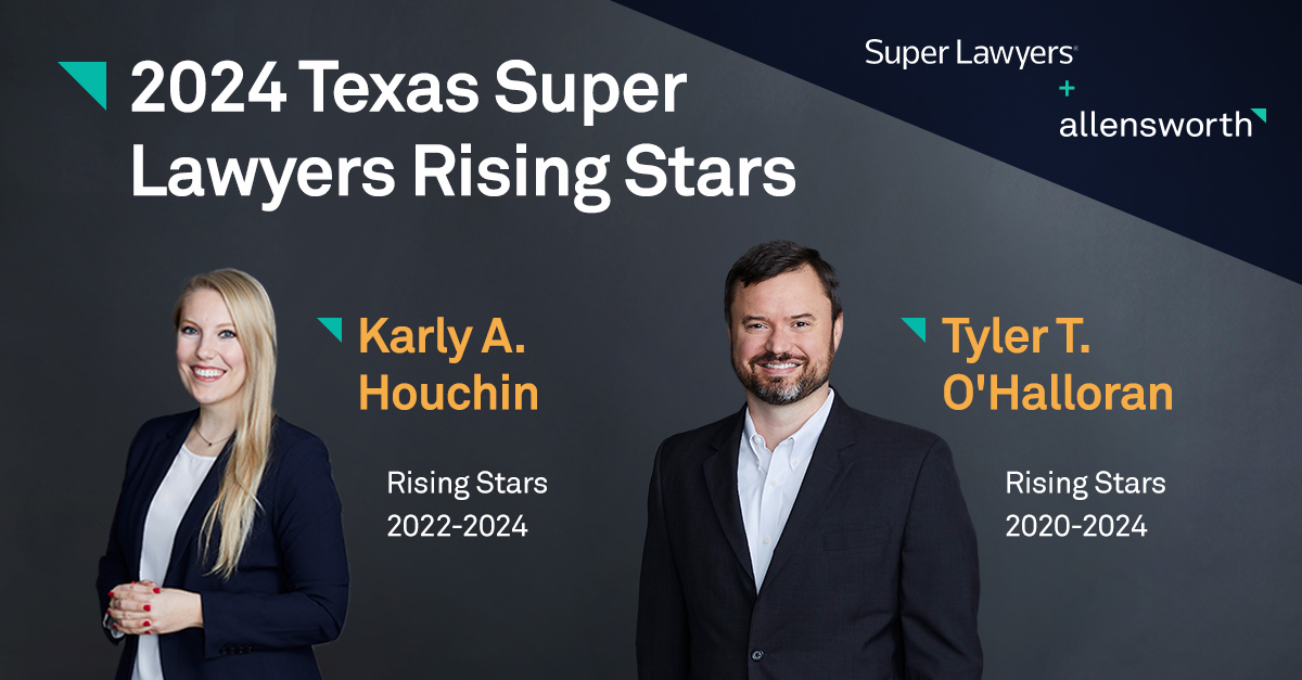 Karly Houchin and Tyler O’Halloran Honored as Super Lawyer Rising Stars